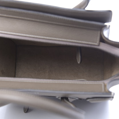 Celine Drummed Calfskin Micro Luggage Souris 5 of 9