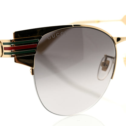 Gucci Cat Eye Web Sunglasses GG0521S Gold 6 of 8