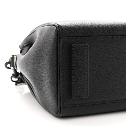 Versace Grained Calfskin La Medusa Top Handle Bag Black Lilac 8 of 9