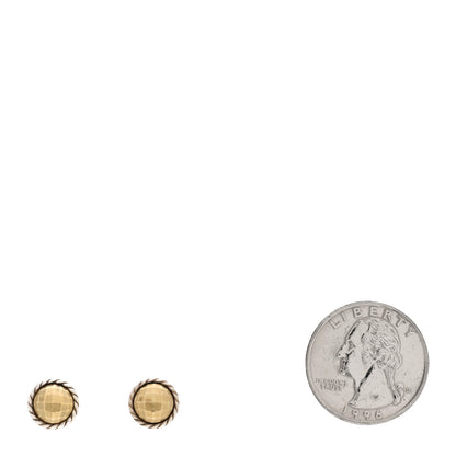 David Yurman Sterling Silver 18K Yellow Gold Petite Chatelaine Earrings 2 of 4