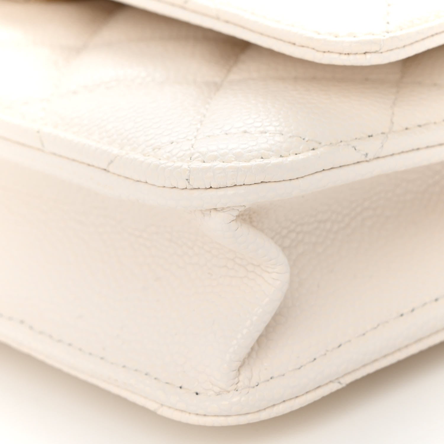 Chanel Caviar Quilted Wallet On Chain WOC White 11 of 11