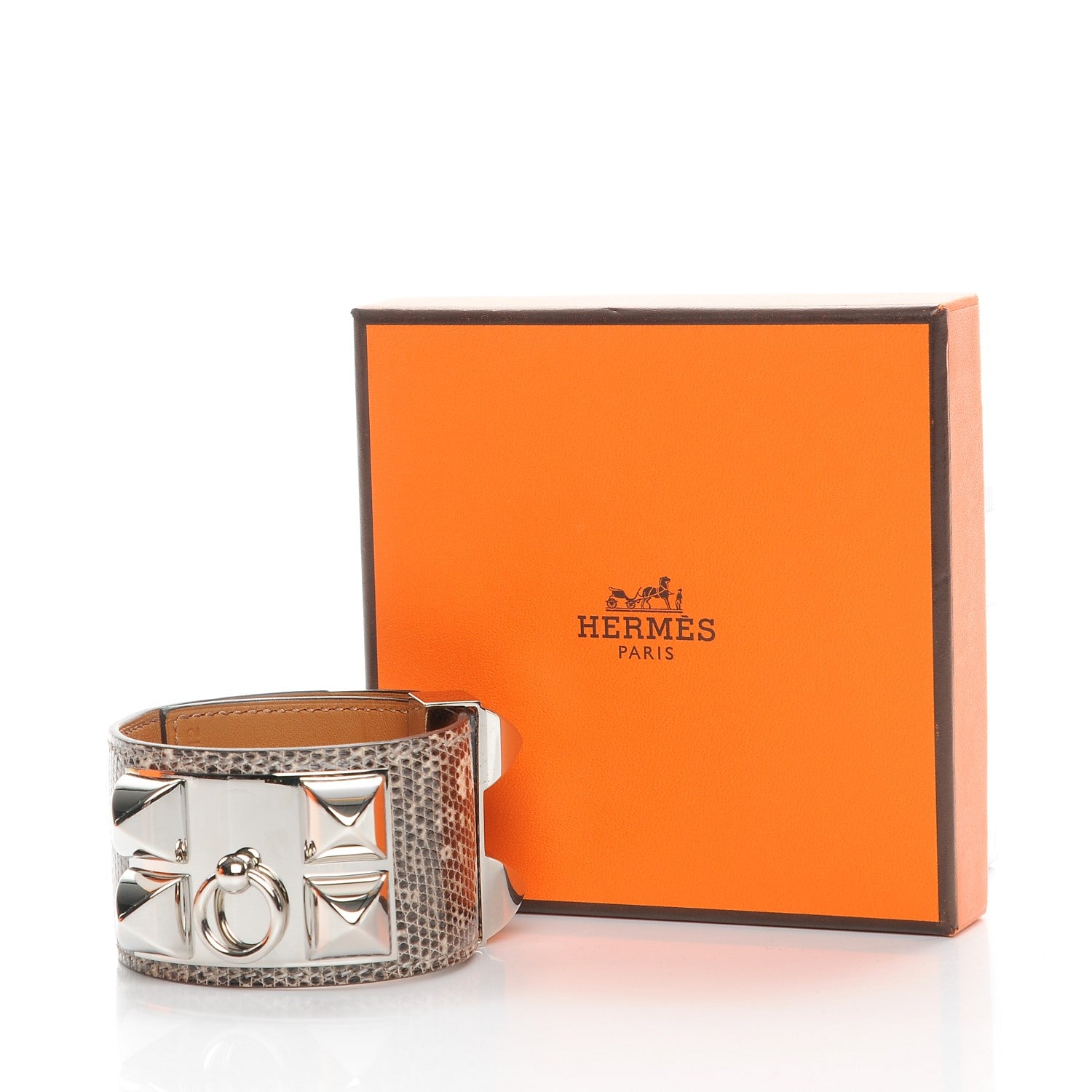 Hermes Lizard Collier De Chien CDC Bracelet L Ombre 9 of 9