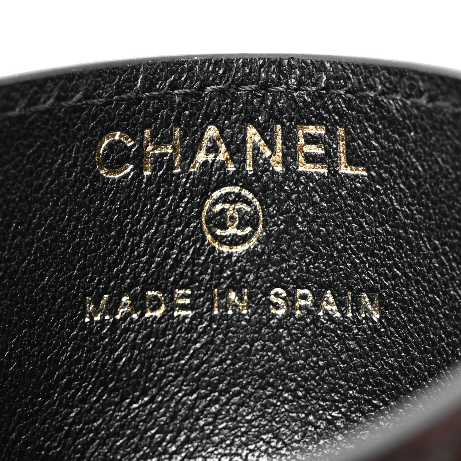 Chanel Calfskin Lizard Embossed Card Holder Black 6 of 8