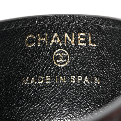 Chanel Calfskin Lizard Embossed Card Holder Black 6 of 8