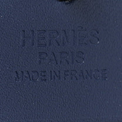 Hermes Vache Hunter Toile H Brides de Gala Herbag Zip Retourne 31 PM Bleu De France Ecru Black 8 of 13