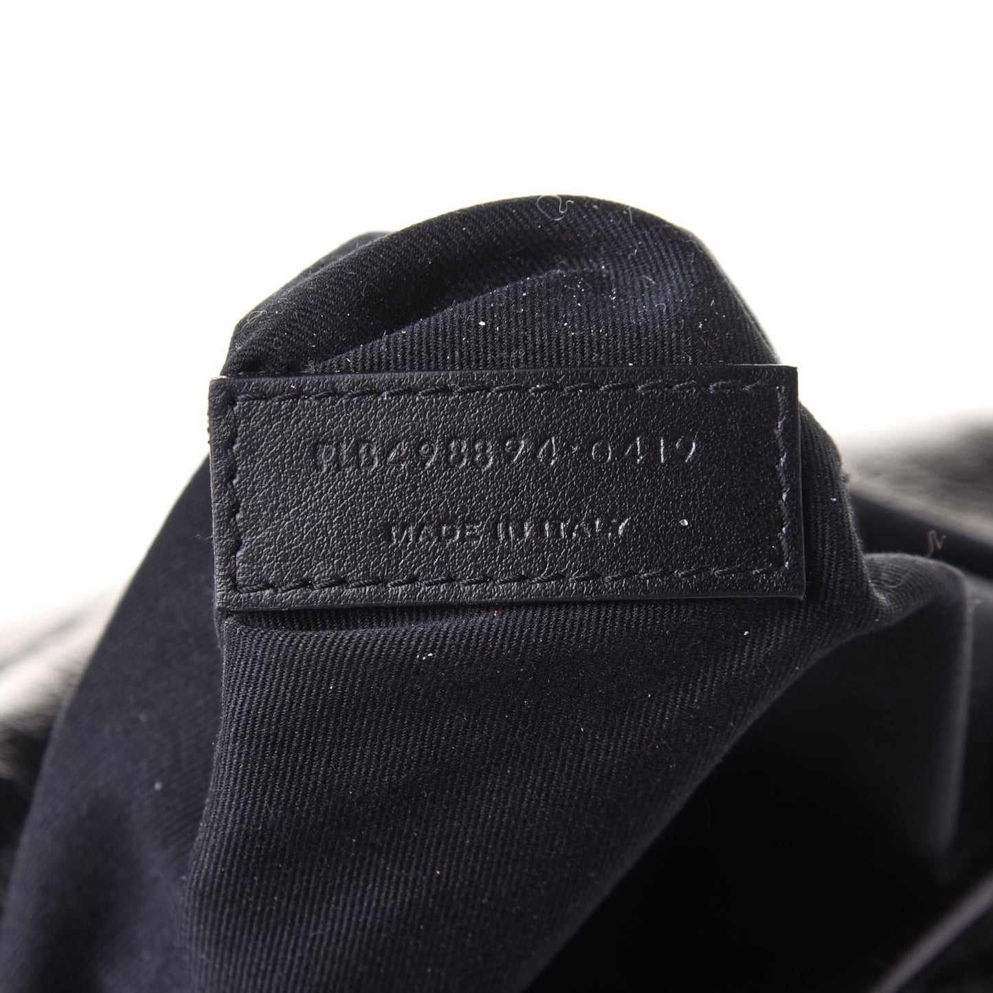 Crinkled Calfskin Matelasse Monogram Medium Niki Chain Satchel Black