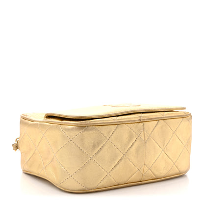 Chanel Metallic Lambskin Quilted Camera Case Gold 4 of 11
