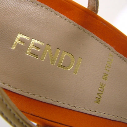 Fendi Leather Platform Heels Pumps Beige 7 of 8