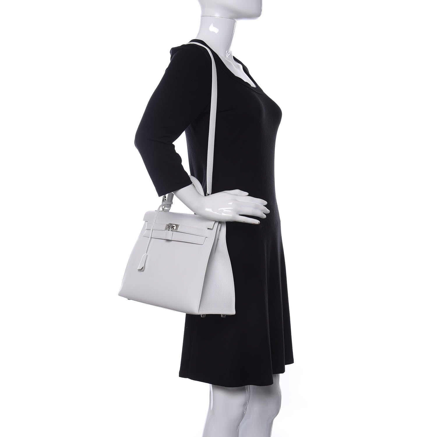 Hermes Epsom Kelly Sellier 32 White 2 of 11