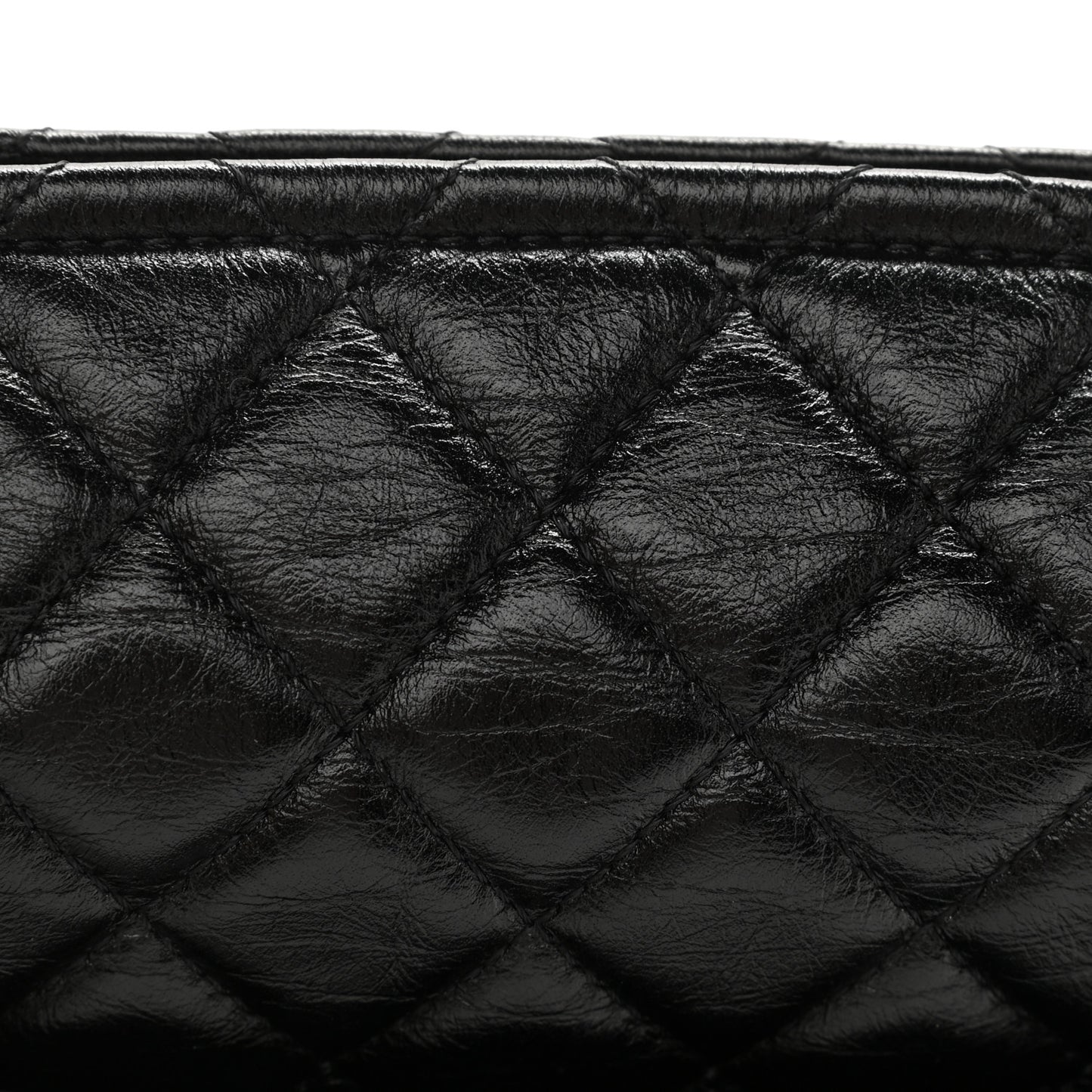 Aged Calfskin Quilted Large Working Vibe Camera Case Black