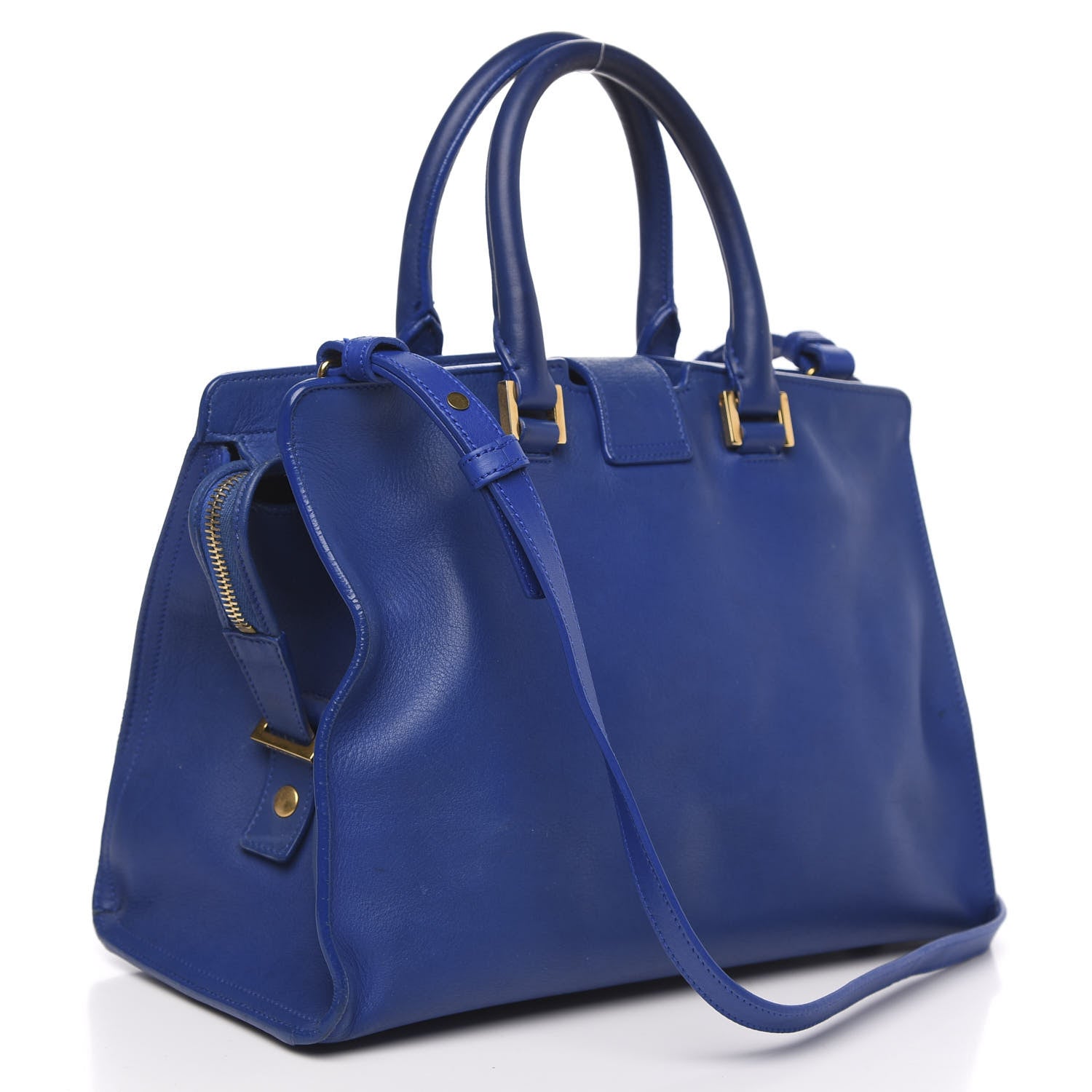 Saint Laurent Calfskin Small Classic Y Cabas Royal Blue 3 of 20