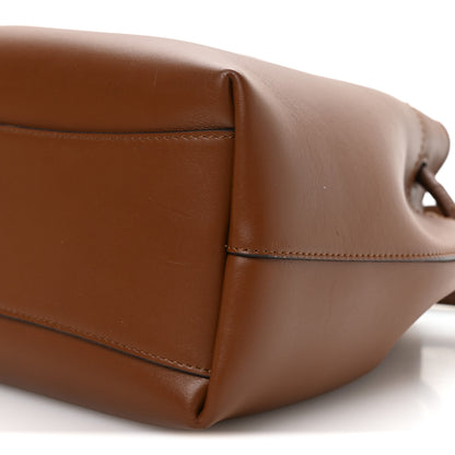 Jimmy Choo Smooth Shiny Calfskin Bon Bon Bucket Bag Dark Tan 9 of 10