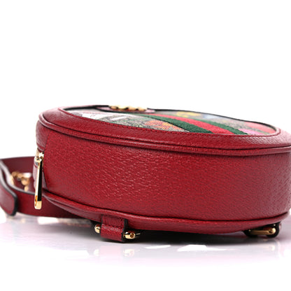 Gucci GG Supreme Monogram Web Flora Mini Ophidia Round Backpack Red 5 of 9
