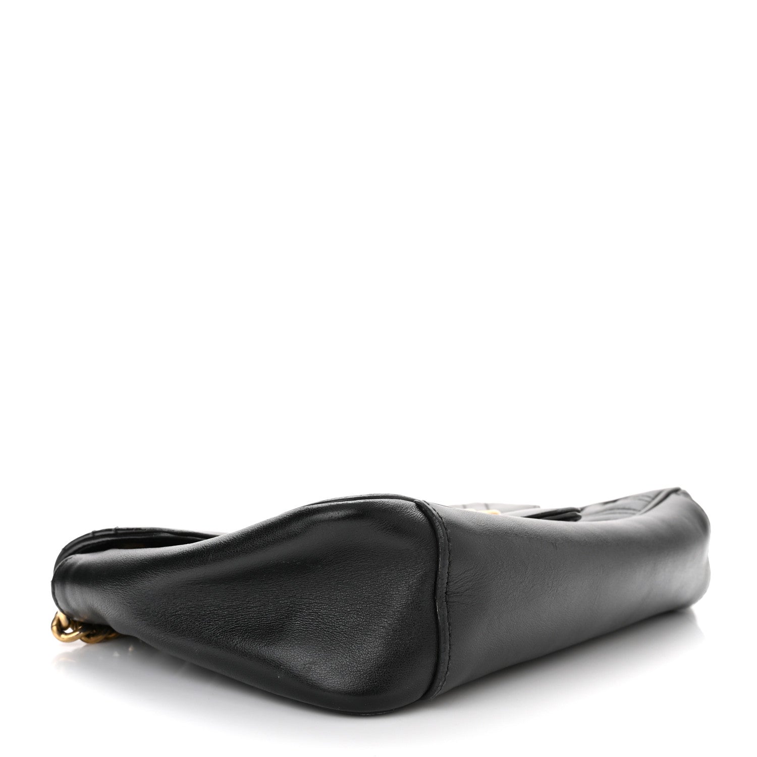 Gucci Calfskin Matelasse Small GG Marmont Shoulder Bag Black 4 of 12