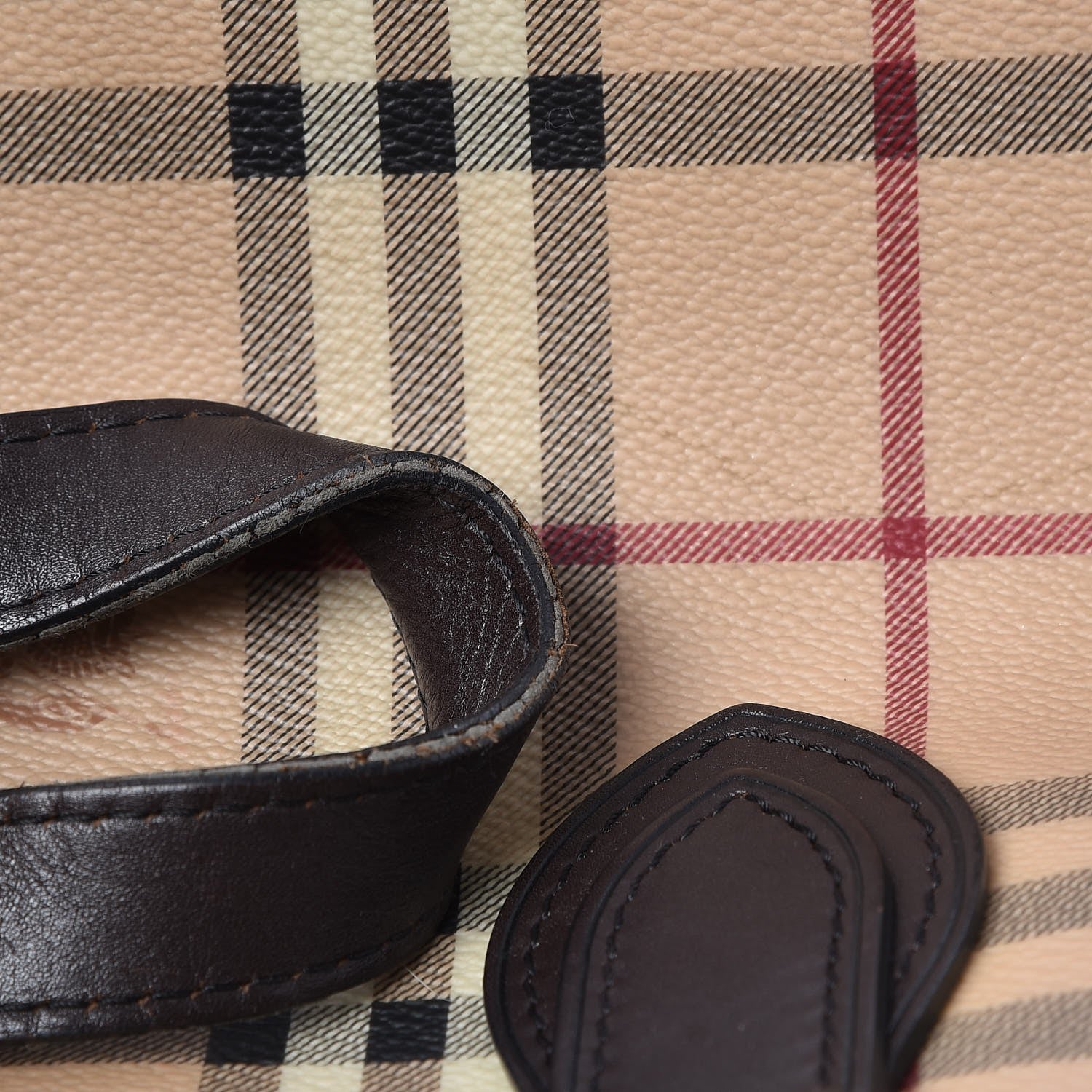Burberry Haymarket Check Medium Regent Tote Chocolate 10 of 14
