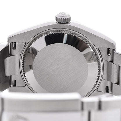 Rolex Stainless Steel 18K White Gold Diamond Black Mother of Pearl 31mm Oyster Perpetual Datejust Watch 178274 5 of 6