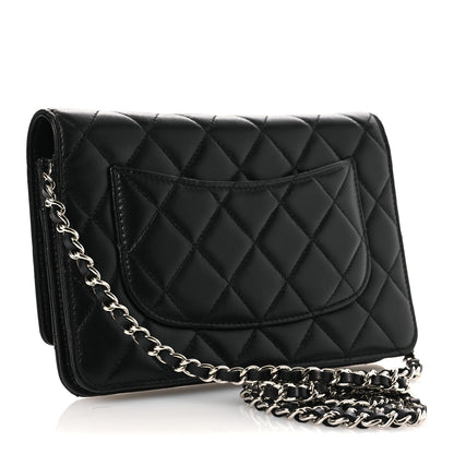Chanel Lambskin Quilted Wallet On Chain WOC Black 3 of 11
