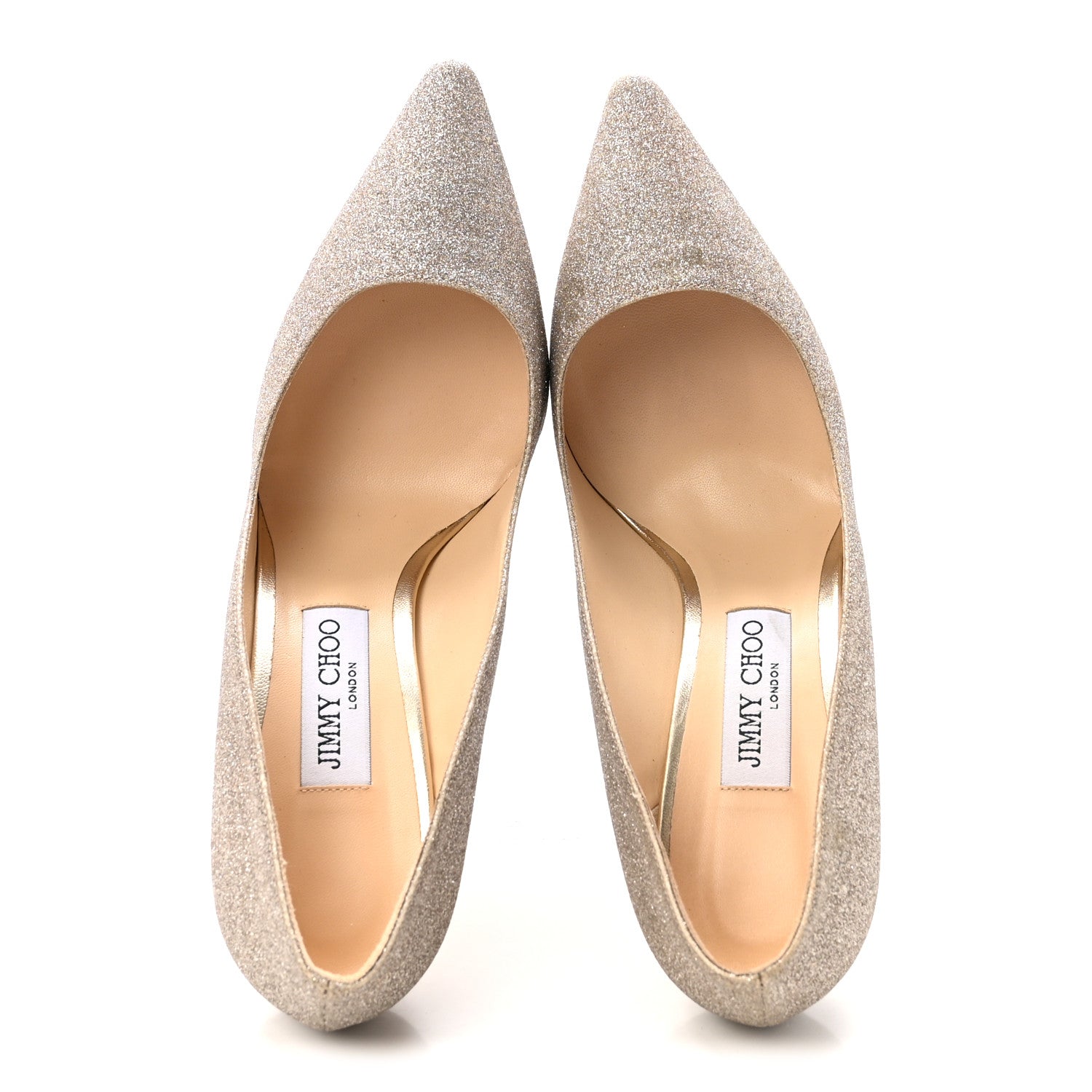 Jimmy Choo Dusty Glitter Romy 100 Pumps 40 Platinum Ice 2 of 8