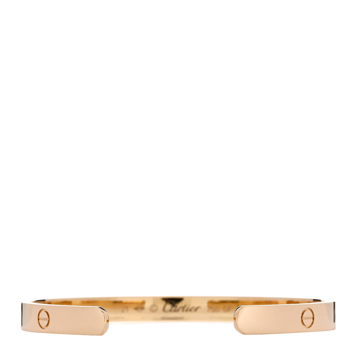 Cartier 18K Yellow Gold LOVE Cuff Bracelet 21 2 of 3