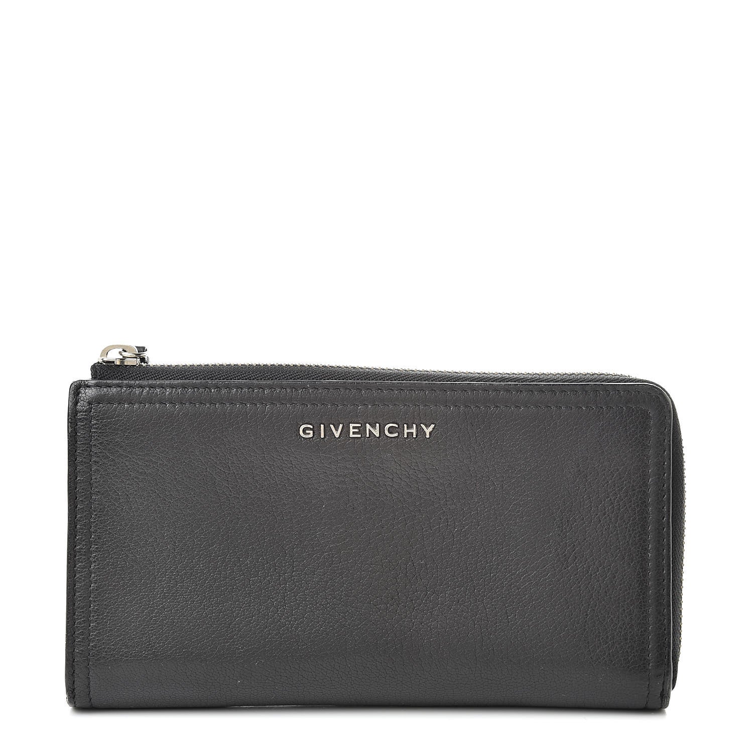 Givenchy Sugar Goatskin Pandora Half Zip Long Wallet Black 1 of 15