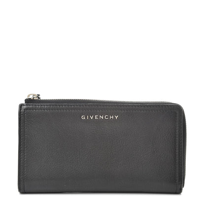 Givenchy Sugar Goatskin Pandora Half Zip Long Wallet Black 1 of 15