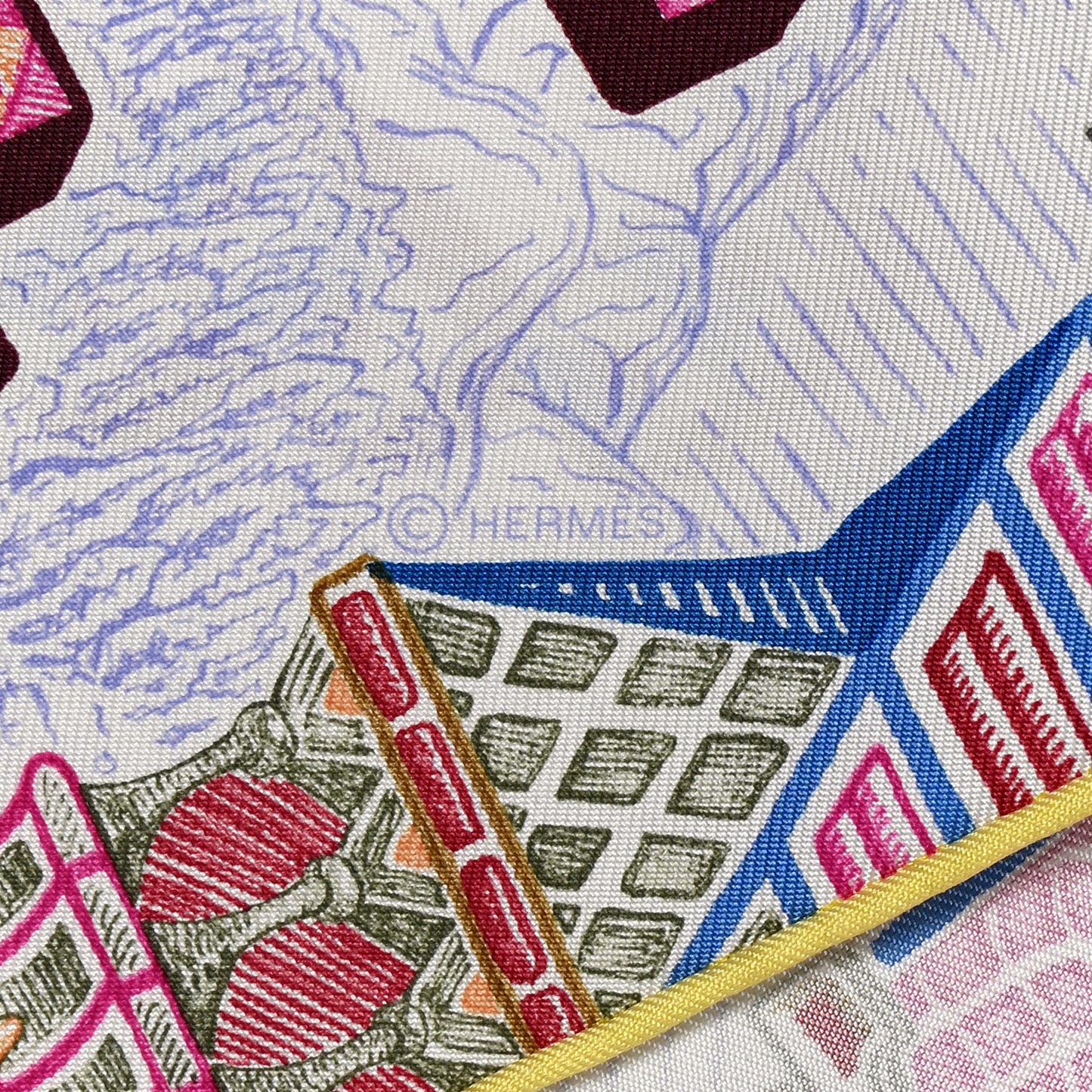 Silk Super Silk Quest Scarf 45 Violet Rose Bleu