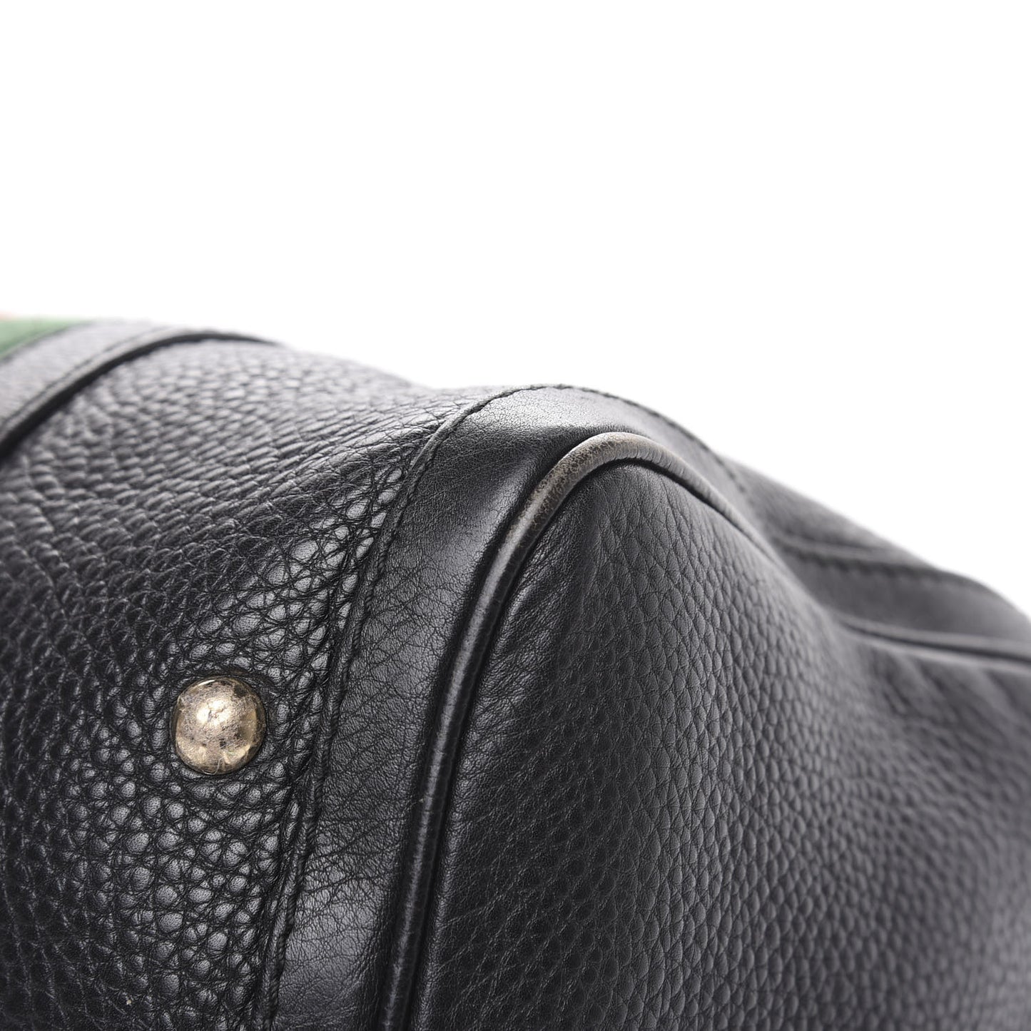 Calfskin Vintage Web Medium Boston Black