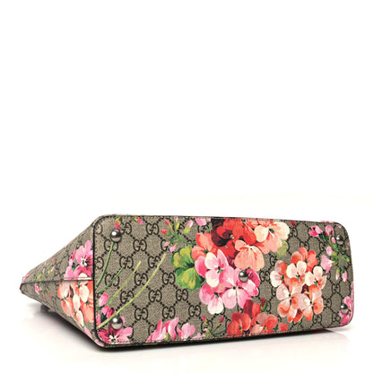Gucci GG Supreme Monogram Blooms Small Zip Top Tote Beige Multicolor Dry Rose 4 of 10