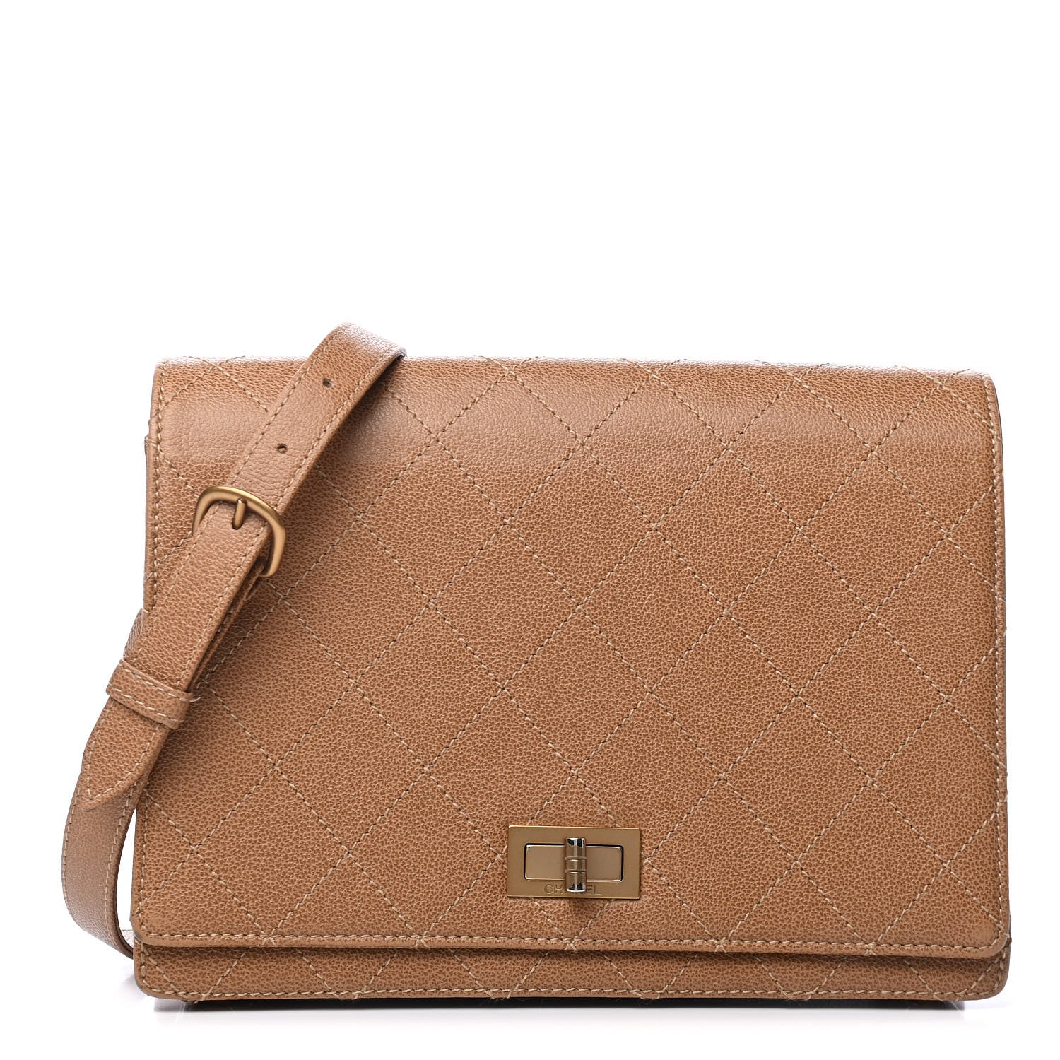Chanel Calfskin Stitched Mademoiselle Flap Brown 1 of 4
