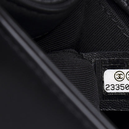 Chanel Tweed Calfskin Medium Boy Flap Black White 9 of 11