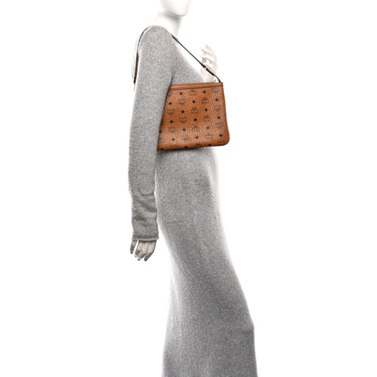 MCM Visetos Liz Shopper Tote Pouch Cognac 2 of 11