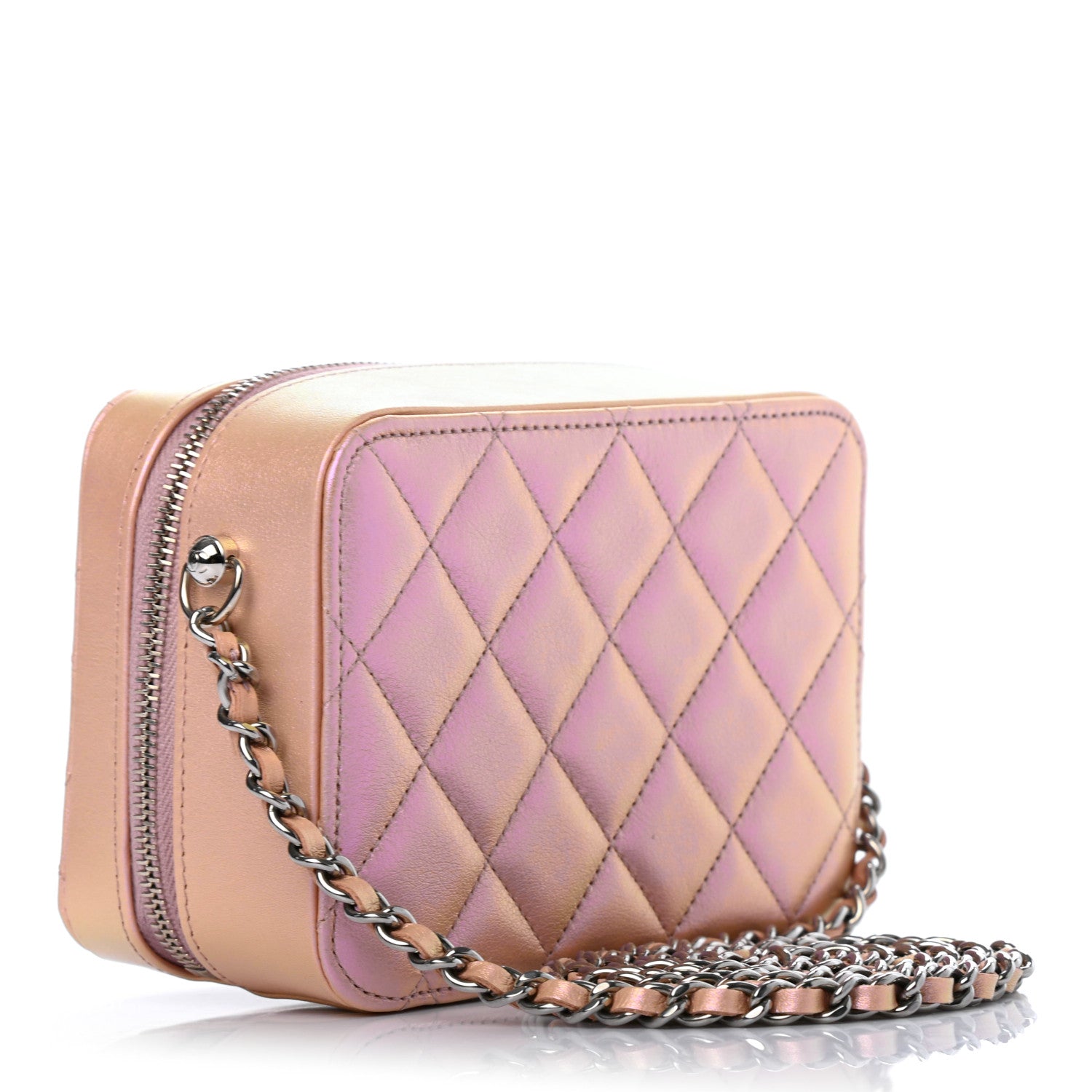 Chanel Iridescent Calfskin Quilted Camera Bag Pink 2 of 6