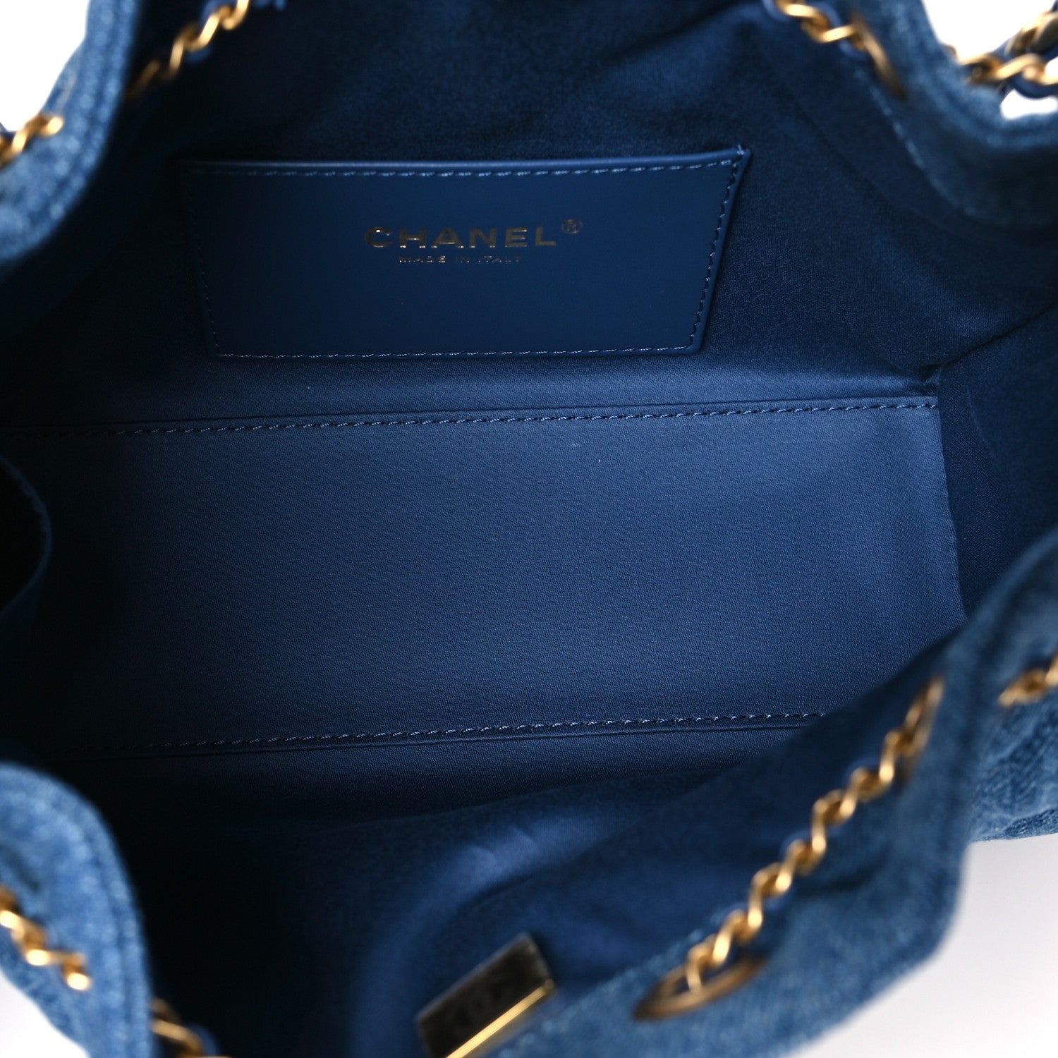 Chanel Washed Denim Quilted Mini Chanel 25 Handbag Blue 5 of 10
