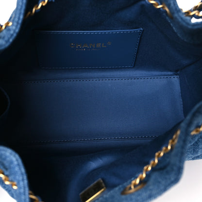 Chanel Washed Denim Quilted Mini Chanel 25 Handbag Blue 5 of 10