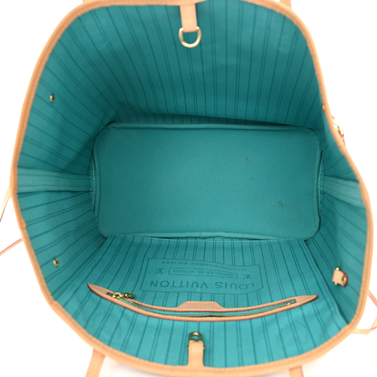 Louis Vuitton Monogram V Neverfull MM Turquoise 6 of 14