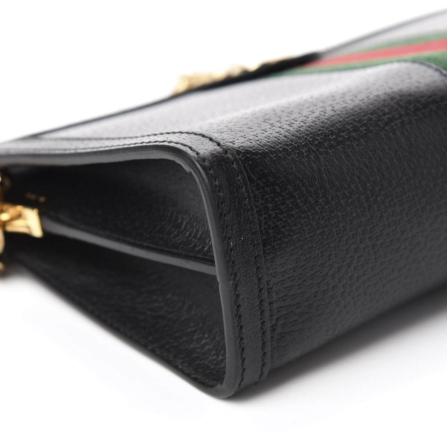 Calfskin GG Web Small Ophidia Chain Shoulder Bag Black