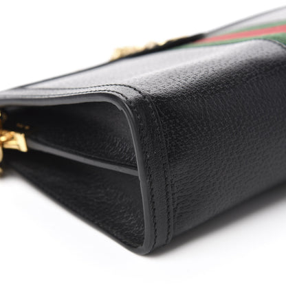 Gucci Calfskin GG Web Small Ophidia Chain Shoulder Bag Black 6 of 10