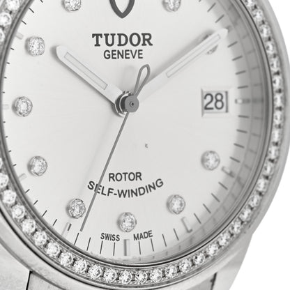 TUDOR Stainless Steel Diamond Bezel 36mm Glamour Date Automatic Watch Silver 55020 5 of 5