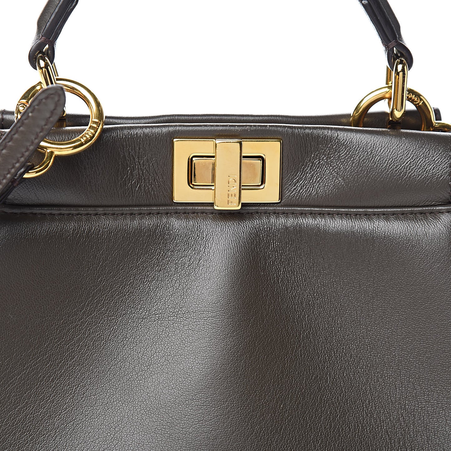 Nappa Mini Peekaboo Iconic Satchel Carbone