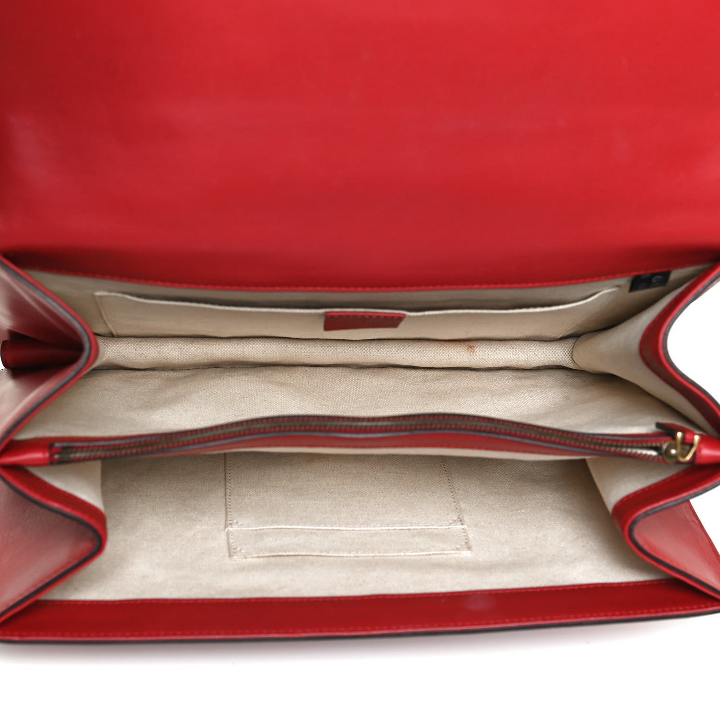 Moon Calfskin Web Large Dionysus Bamboo Top Handle Bag Hibiscus Red