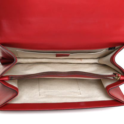 Gucci Moon Calfskin Web Large Dionysus Bamboo Top Handle Bag Hibiscus Red 5 of 17