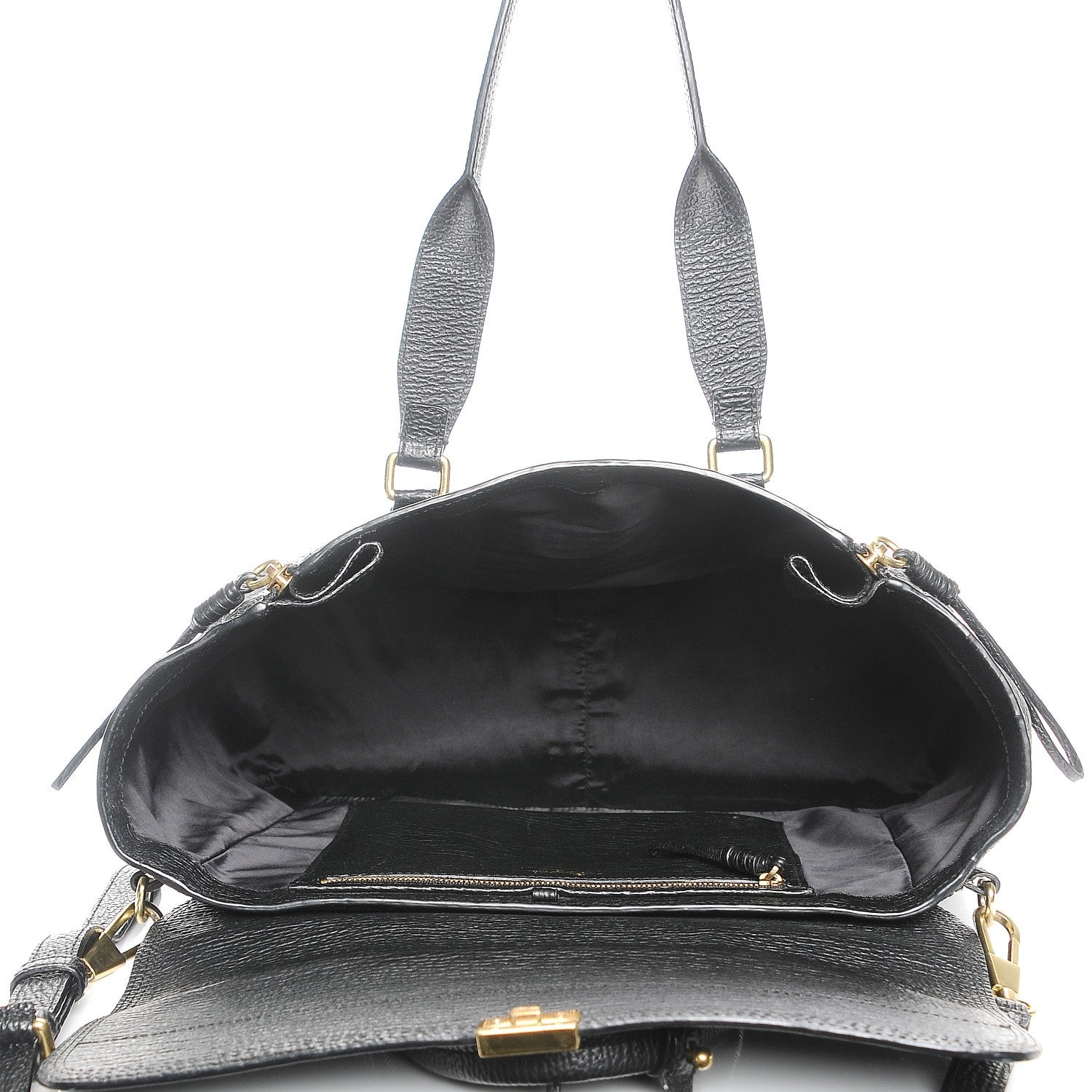 3.1 Phillip Lim 3.1 Textured Calfskin Large Pashli Satchel Black 6 of 8