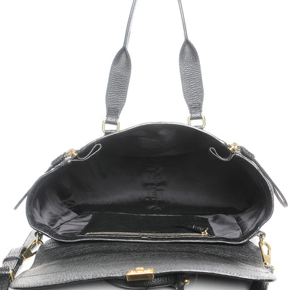 3.1 Phillip Lim 3.1 Textured Calfskin Large Pashli Satchel Black 6 of 8