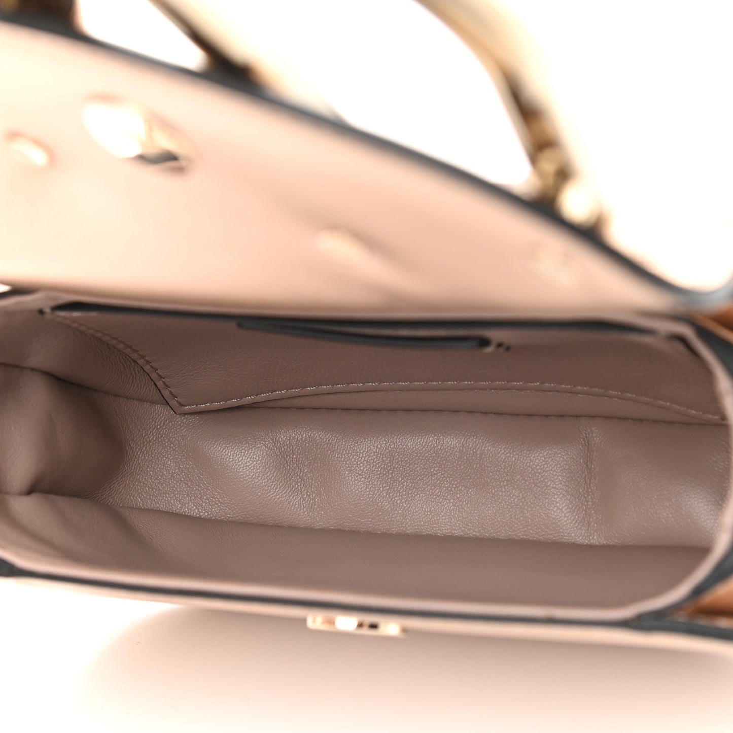Metallic Nappa Small Supervee Crossbody Bag Champagne