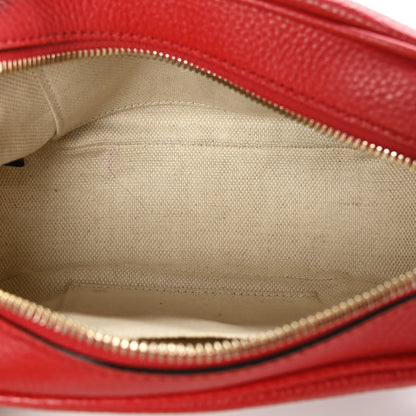 Gucci Pebbled Calfskin Small Soho Disco Bag Tabasco Red 5 of 9