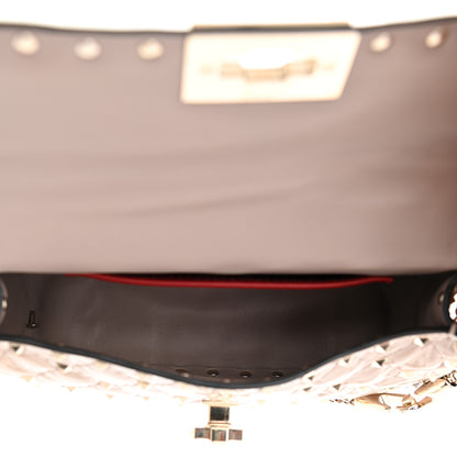 Valentino Garavani Patent Small Rockstud Spike Shoulder Bag Poudre 6 of 8