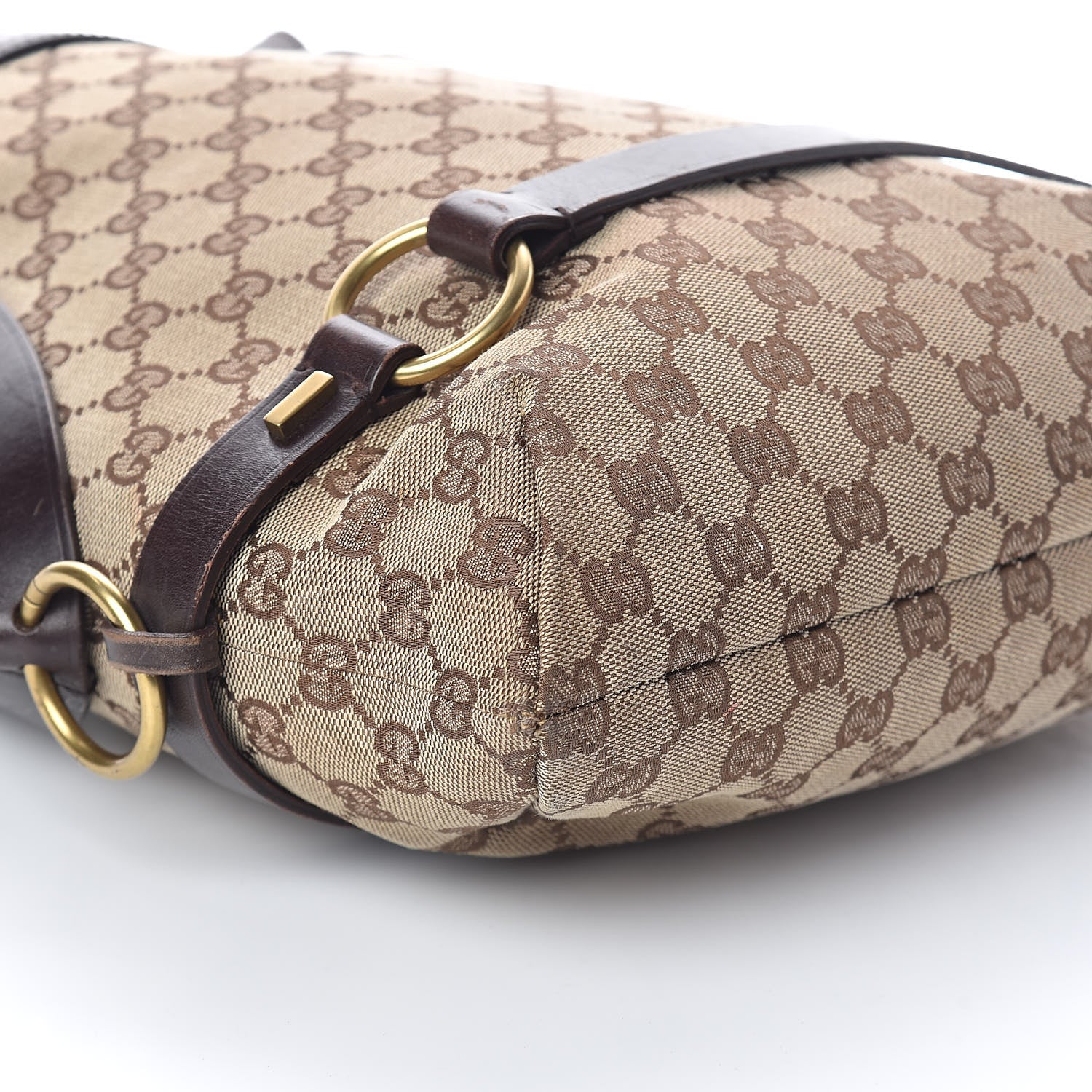 Gucci Monogram Calfskin Tote Dark Brown 15 of 18
