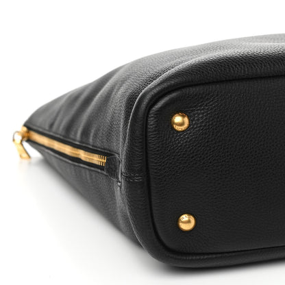 Prada Vitello Daino Side Zip Tote Black 8 of 12