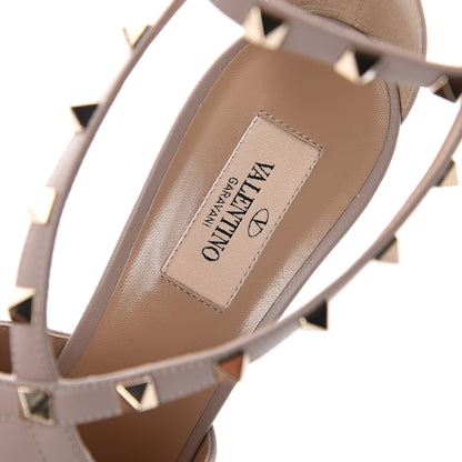 Valentino Garavani Nappa Rockstud Peep Toe Ankle Strap 105mm Sandals 39 Poudre 6 of 7