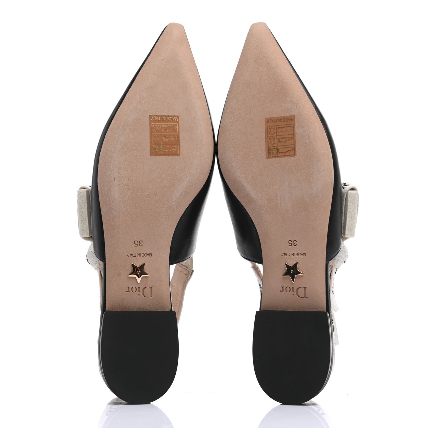 Lambskin Ribbon J'Adior Slingback Ballet Flats 35 Black